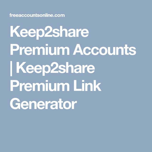 keep2share premium account generator